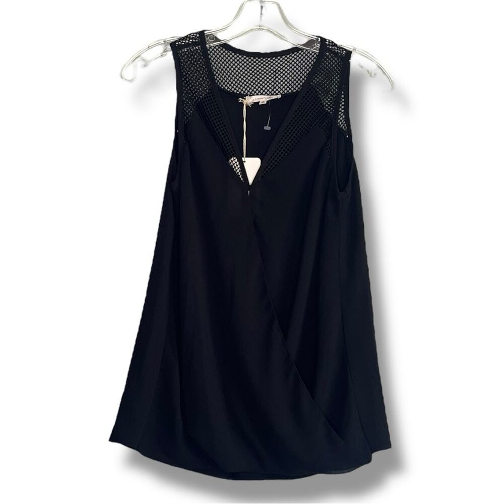 41 Hawthorn Coraline gozo mesh faux wrap sleeveless relaxed fit top NEW